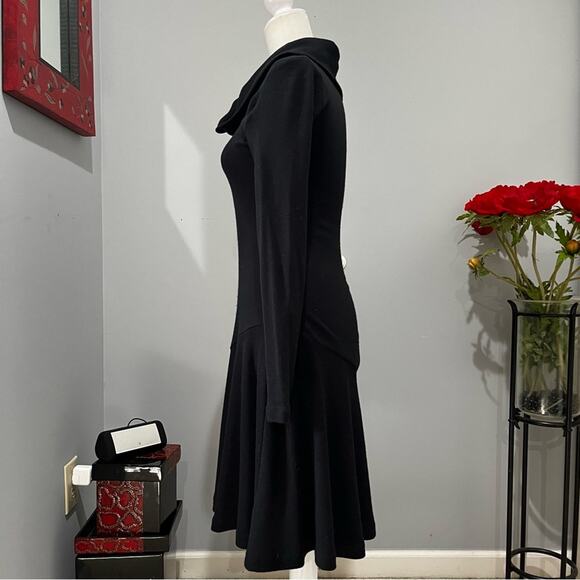 NEW Banana Republic Wool Classic Fit Flare Midi Cowl Neck Sweater Dress XS NWOT - Picture 5 of 16